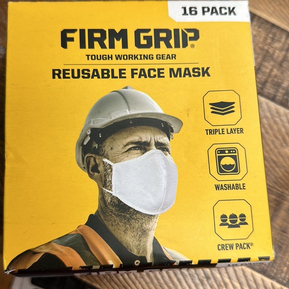 Firm Grip Reusable Face Mask (16-Pack) New With Tags - Picture 2 of 4
